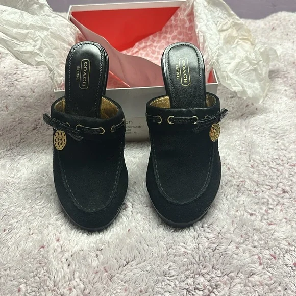 Coach Jodey Suede Clogs - Like New - Picture 4 of 8